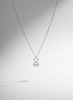 925 Sterling Silver Teddy Bear Pendant Necklace