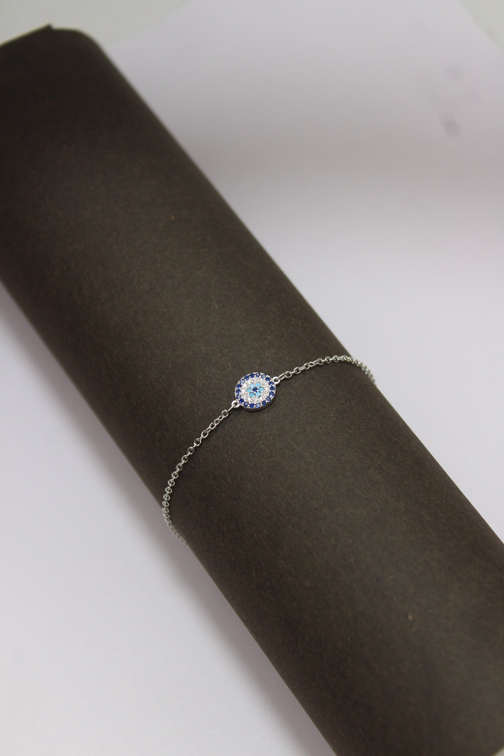 925 Sterling Silver Evil Eye Charm Bracelet