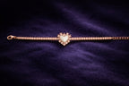 Celeste Halo Heart Rose Gold Tennis Bracelet | 925 Silver