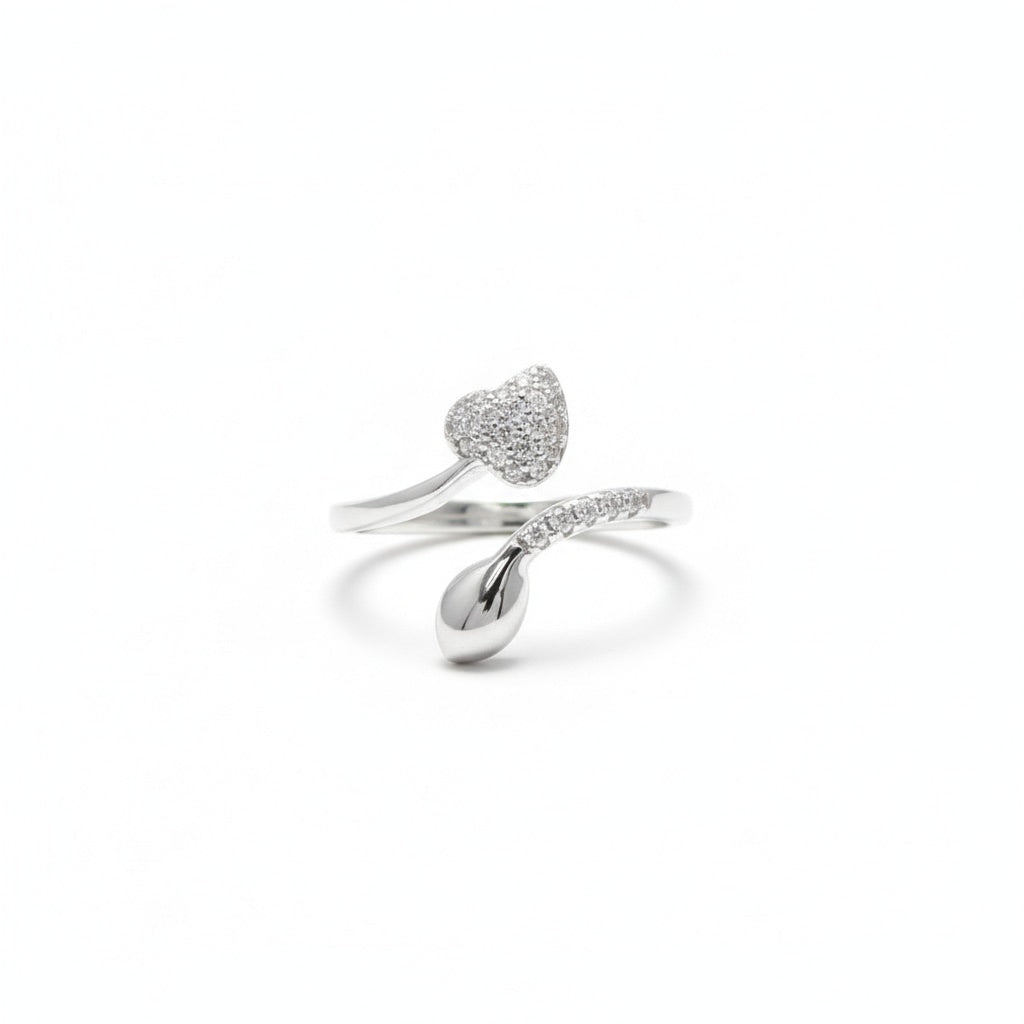 925 Sterling silver leaf ring