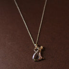 925 sterling silver couple hug infinity pendant