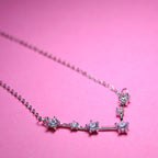 925 Sterling Silver 6 Stone Constellation Necklace