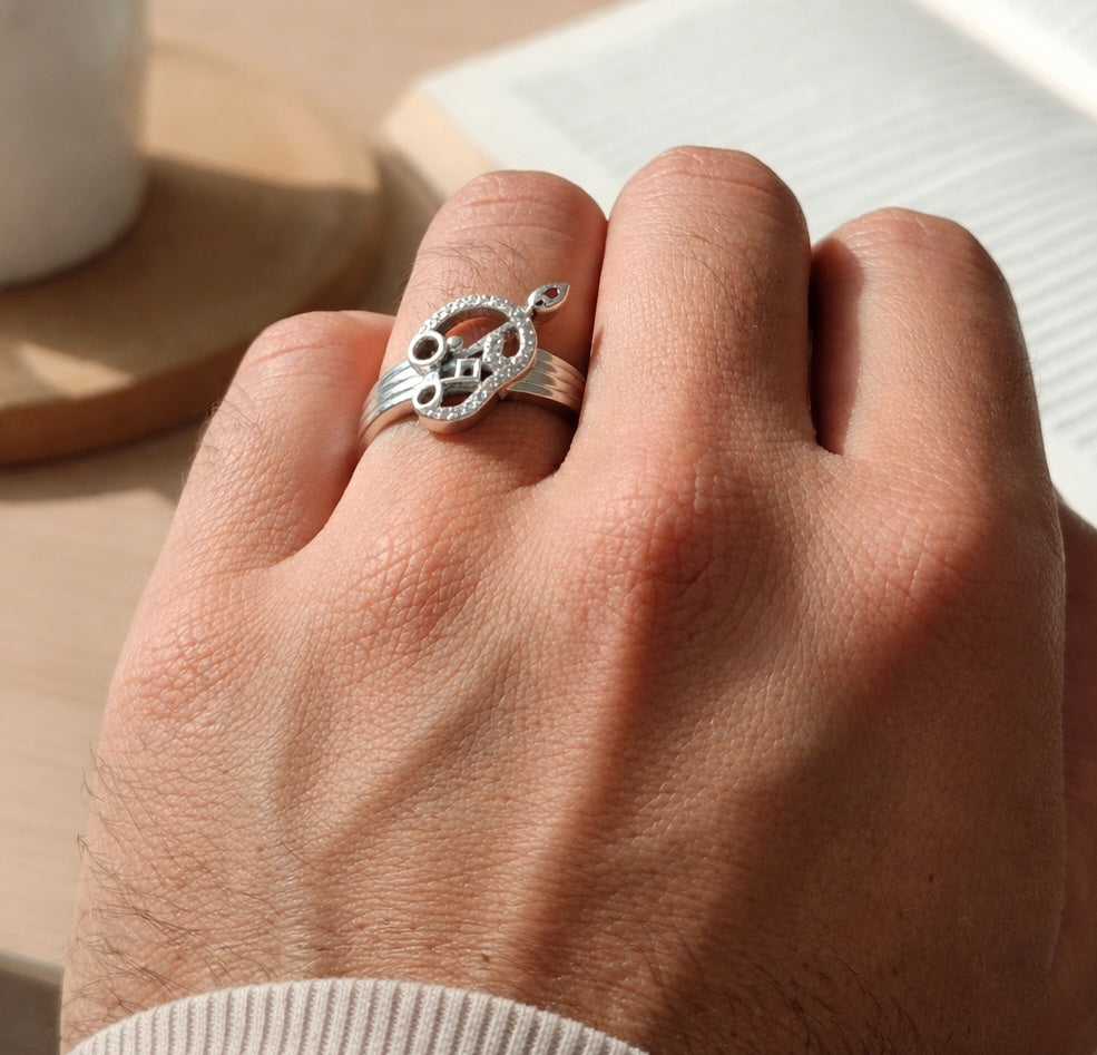 925 Tamil Om Design Ring ( Men & Women)
